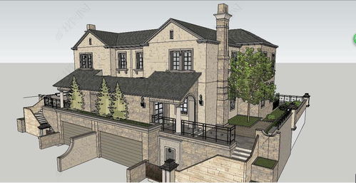 古典歐式獨棟大別墅風(fēng)格聯(lián)排別墅SU模型設(shè)計與應(yīng)用